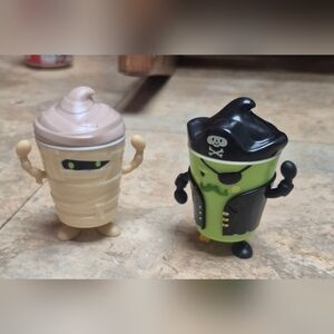 Wendy’s Frosty Halloween Toy Lot Mummy & Pirate Kids Meal Figures 2000s